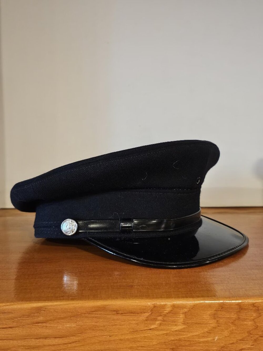 Vintage Wool Police Military Cap - Officer - Service Uniform